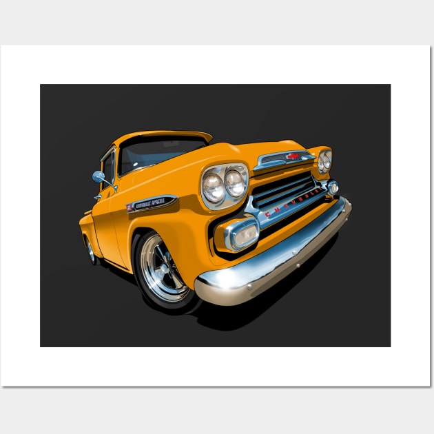 1959 Chevy Apache pick up truck Wall Art by candcretro